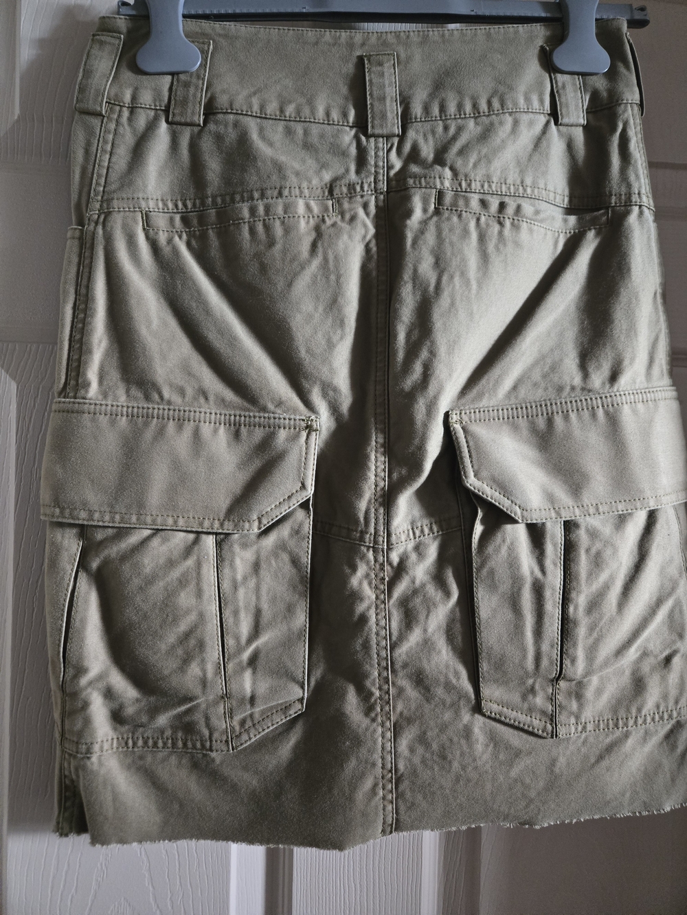Givenchy Olive Cargo Skirt with Utility Pockets